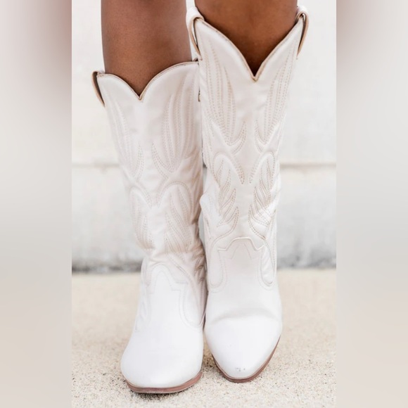 Pink Lily Shoes Dixie Cream Western Boots Cowgirl Boots Poshmark